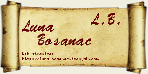 Luna Bosanac vizit kartica